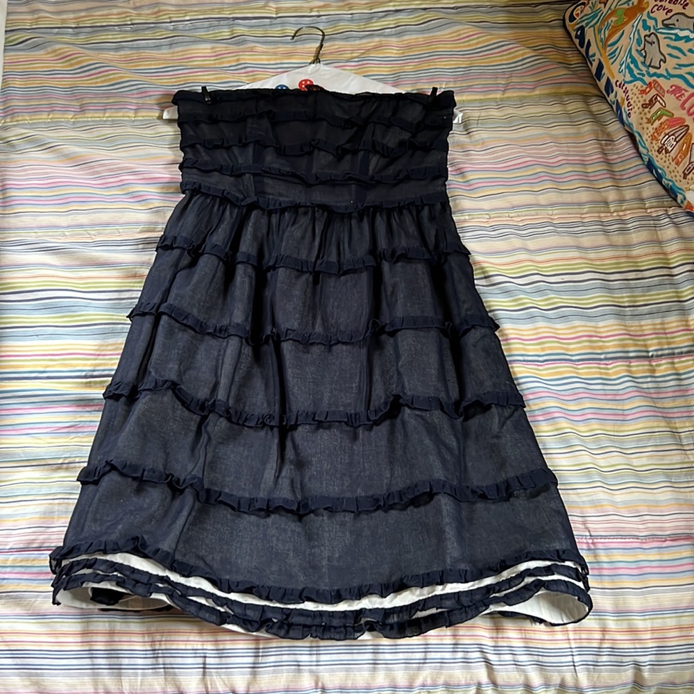 Marc by Marc Jacobs strapless navy blue dress